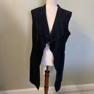Jacket..etc Black Sleeveless Leather Vest - Size M